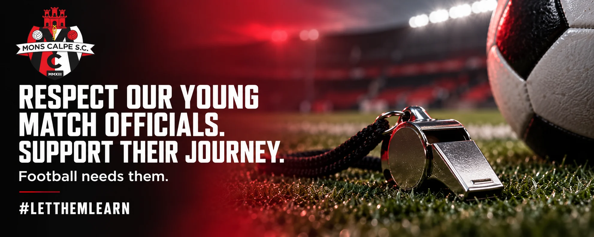 Respect our young match officials. Support their journey.